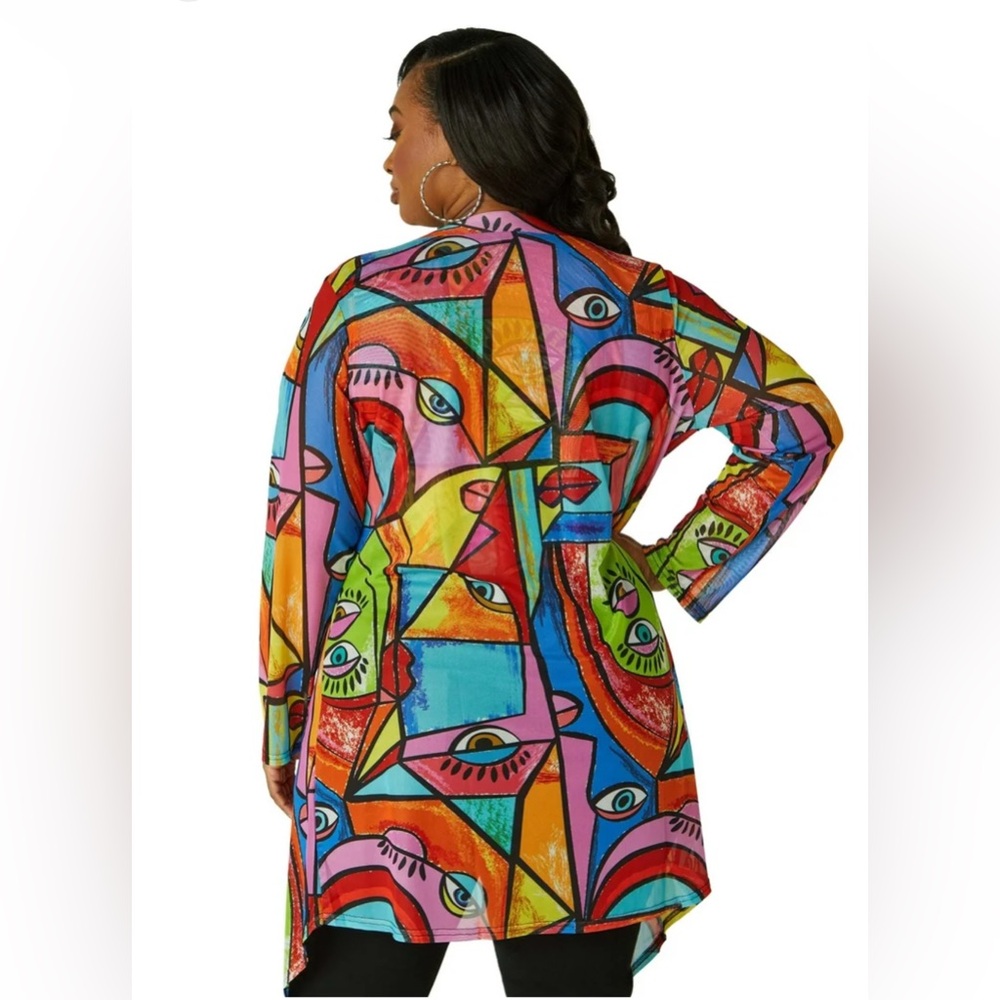 Colorful Abstract Patterned Shirt - Picture 2 of 3